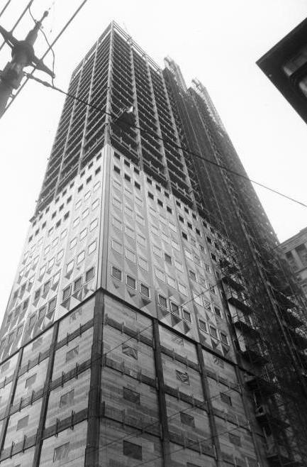 The Alcoa Building under
 construction in 1951.