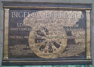 Plaque erected after the 1921 road repairs
honoring Edward Manning Bigelow.