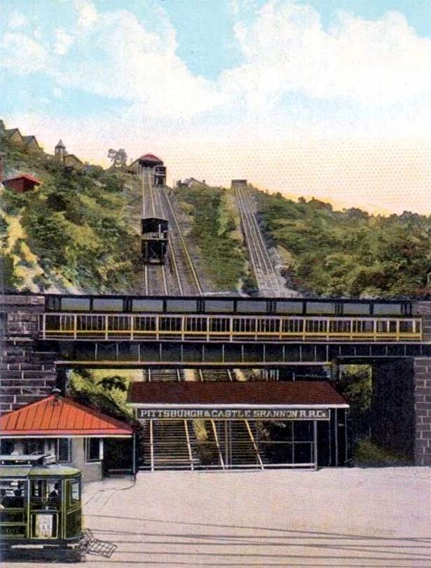 The Castle Shannon Incline and the Pittsburgh
and Castle Shannon Plane, the old coal incline.