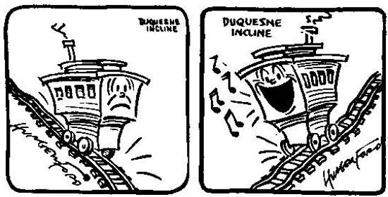 Cartoons by Post-Gazette artist Cy Hungerford.