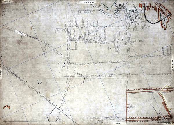 Map of the Oak Mine under Brookline - 1940s