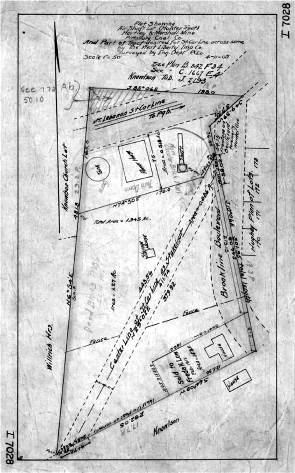 1905 Drawing of proposed streetcar line.