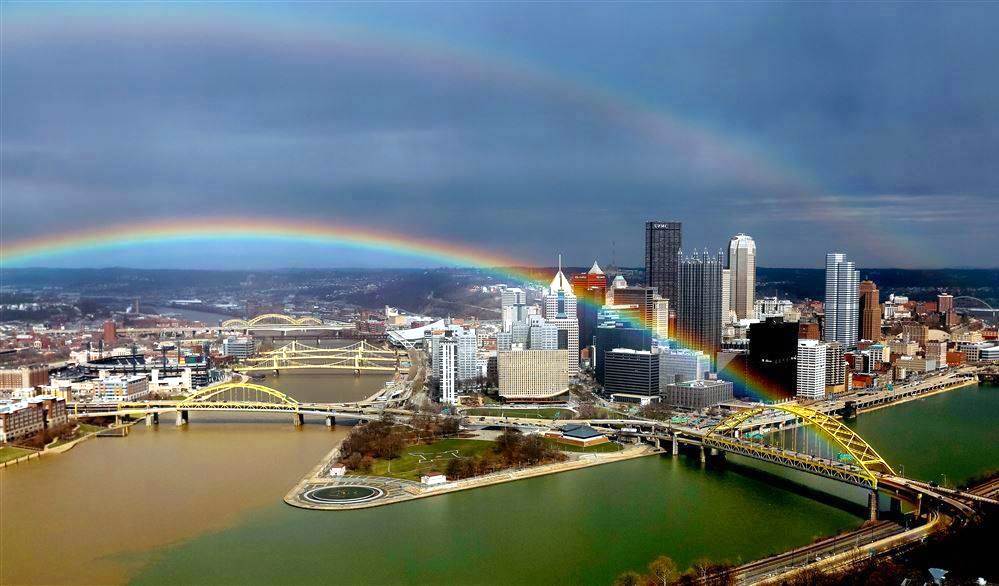 A double rainbow over the Golden Triangle
April 7, 2015 - Post-Gazette Photo.