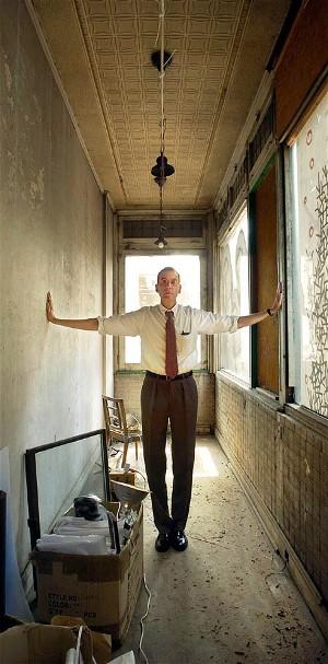 The inside of the Skinny Building