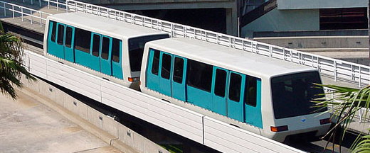 Skybus has evolved into the premier People-Moving System
in the world. Here is a modern version of a Skybus
train operated by the Tampa Airport Authority, one
of the original Westinghouse customers back in 1970.