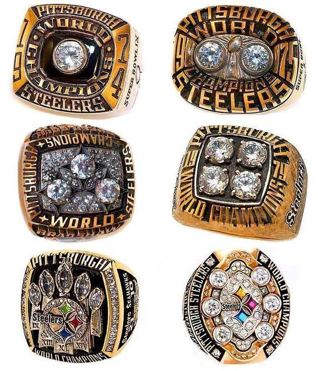 Pittsburgh Steelers Super Bowl Rings.