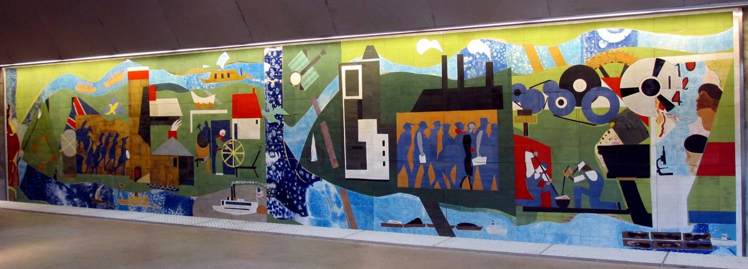 The Romare Bearden mural 'Pittsburgh Recollections'
that is in the Gateway Center 'T' Station.