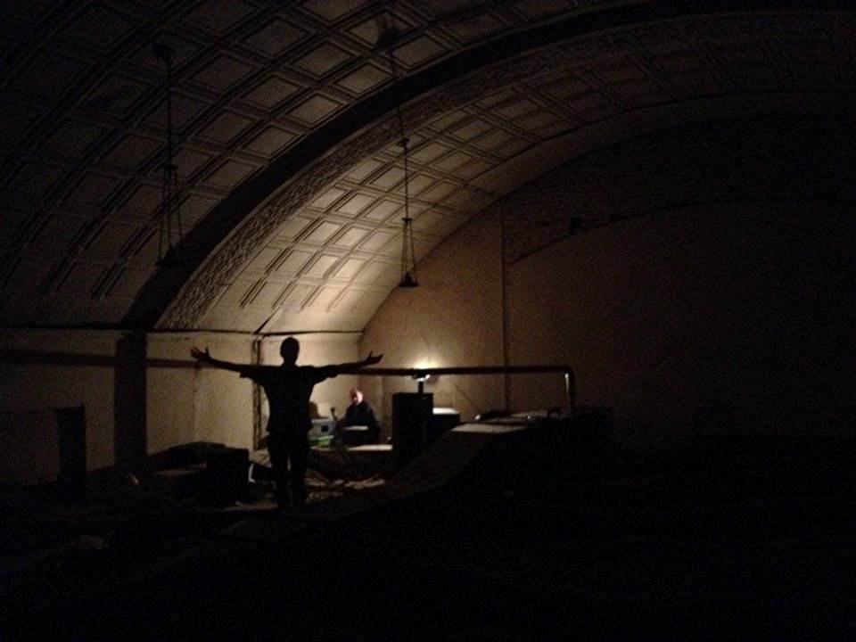 The inside of the Brookline Theater - 2013.