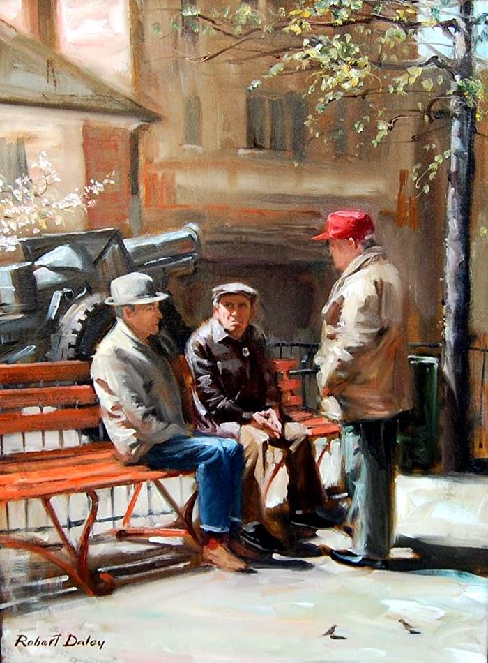 Old Soldiers - Print by Bob Daley.