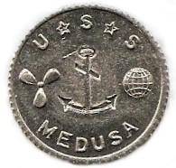 USS Medusa five cent token