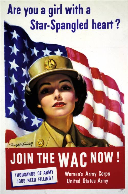 Women's Army Corp Recruiting Poster.