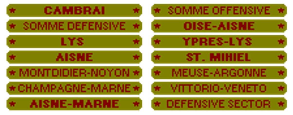 WWI Victory Medal Clasps
