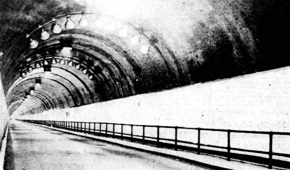Liberty Tunnels lighting in 1940.