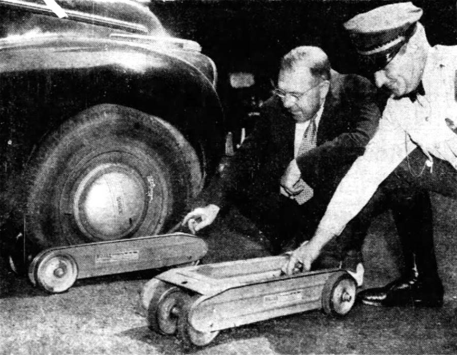 Testing new 'jack on wheels' - August 1943.