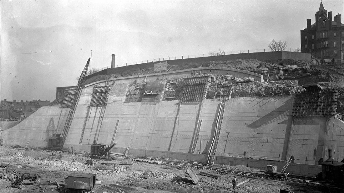 Retaining Wall Construction - 10/27/1927.