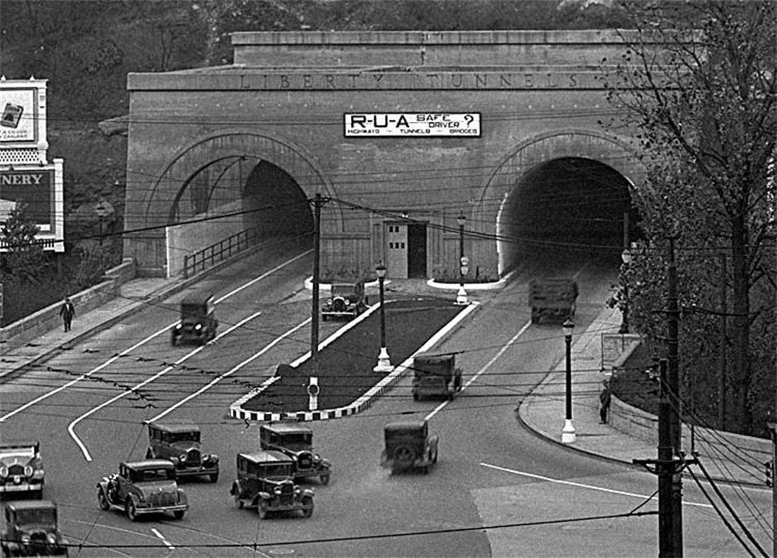 The Southern Portals of the Liberty Tunnels in 1932.