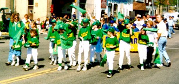 St. Marks
 girls wave their green victory towels