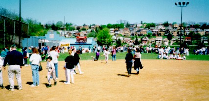 A beautiful
 spring morning at the park ends with the banner judging