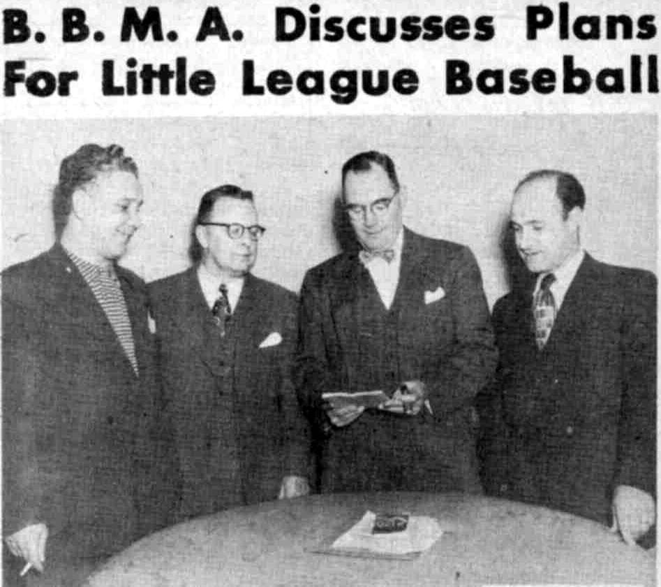 The birth of
 Brookline Little League - 1951.