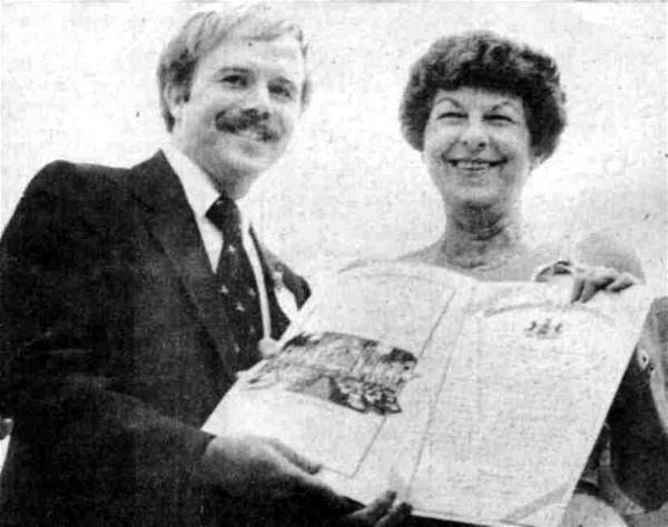 Picture of
 BACC president Elva McGibbeny and State Representative Mike
 Dawida.