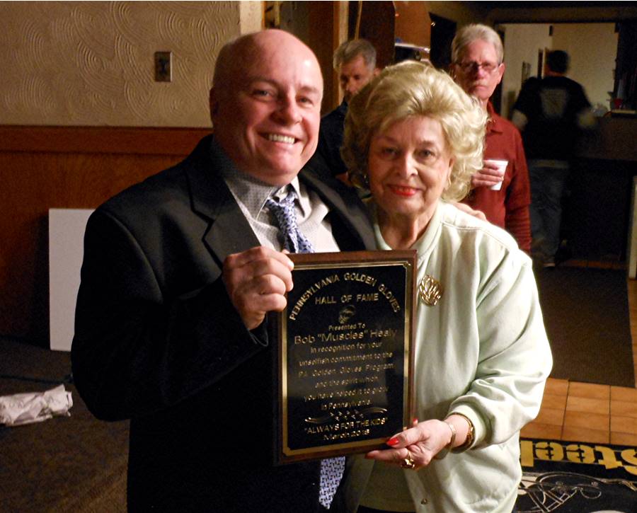 Bob Healy Jr and his proud mom.