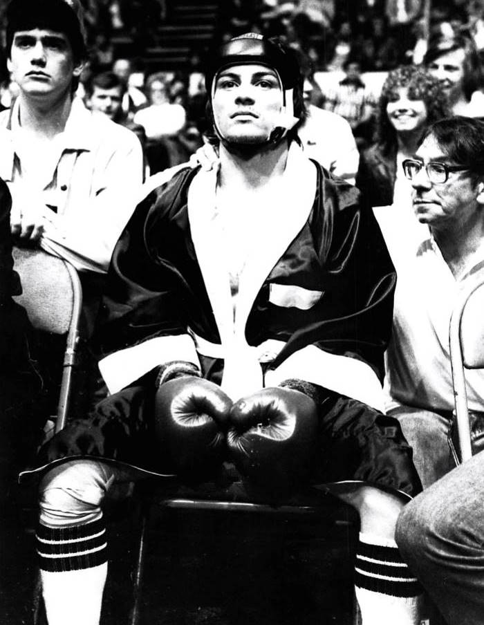 Bob Healy before a Golden Gloves bout.