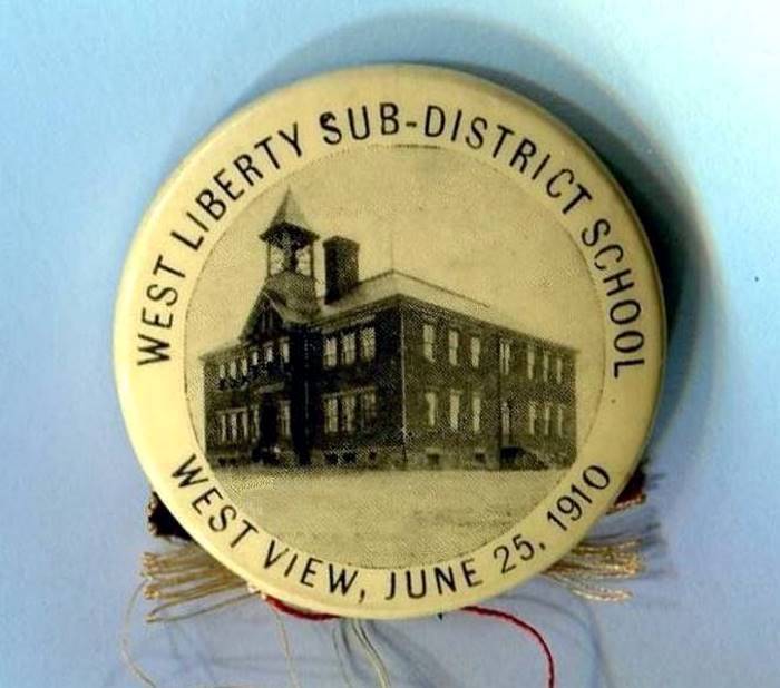 West Liberty School Souvenir Button - West View Park - 1910