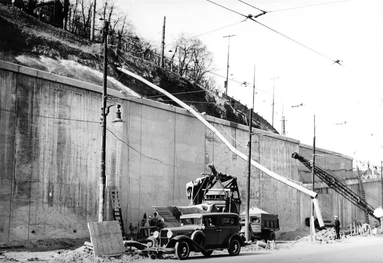 West Liberty Avenue Retaining Wall - April 24, 1939.