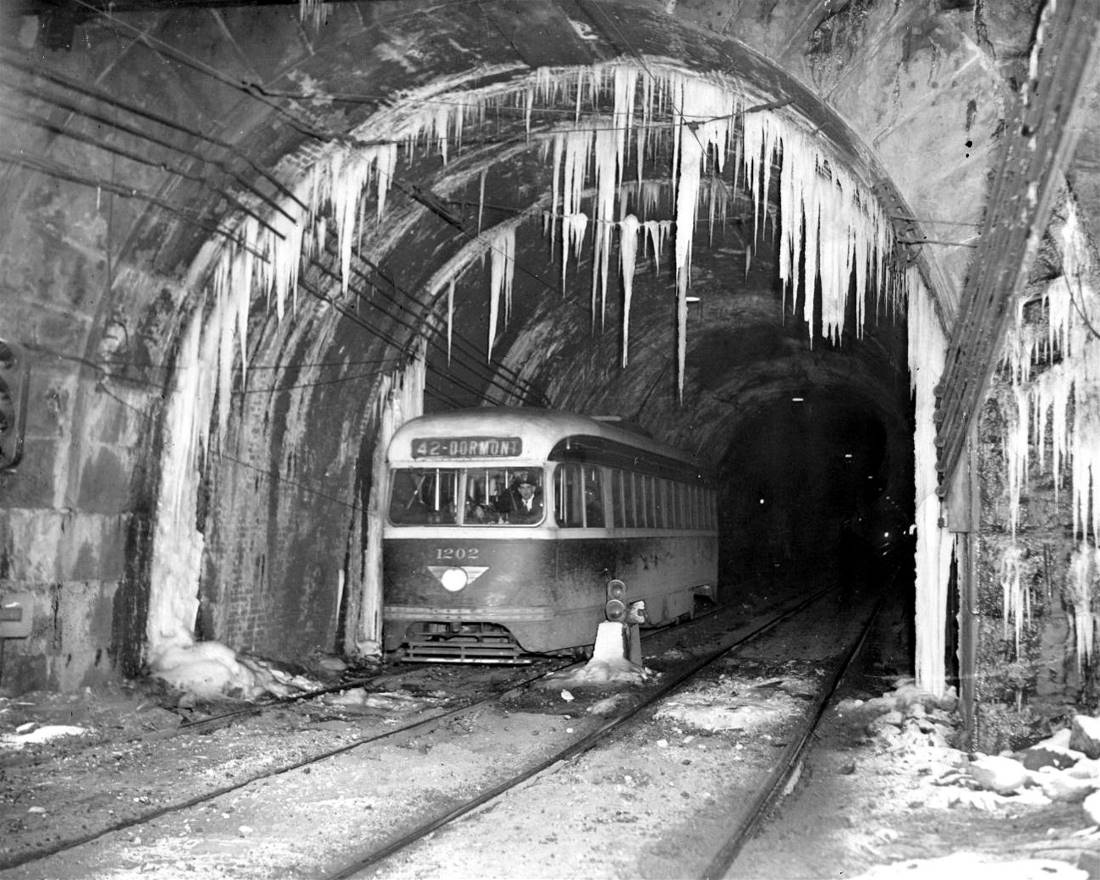 The Mount Washington Transit Tunnel North Portal - 1944.