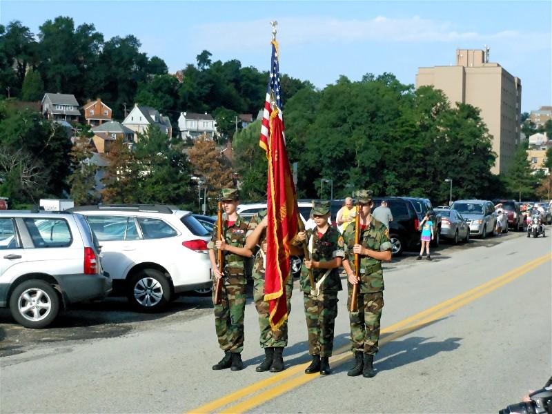 Keystone Young Marines color guard.