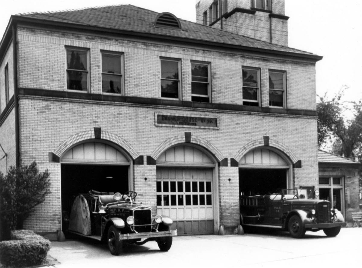 PBF Engine Houses and Firefighting Vehicles 1957