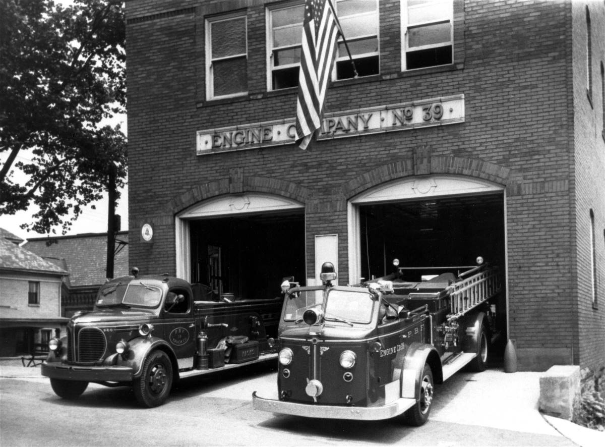 PBF Engine Houses and Firefighting Vehicles 1957