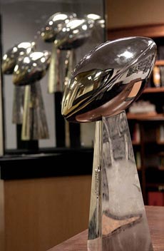 Five Lombardi Trophies (P-G photo)