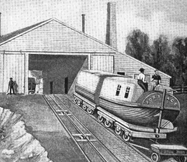 The Pennsylvania Canal and one of the many inclines
that brought the boats up and down the hills