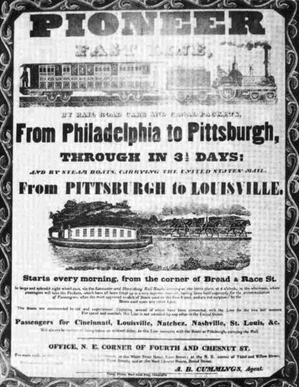 A pamphlet advertising the Pennsylvania Canal.