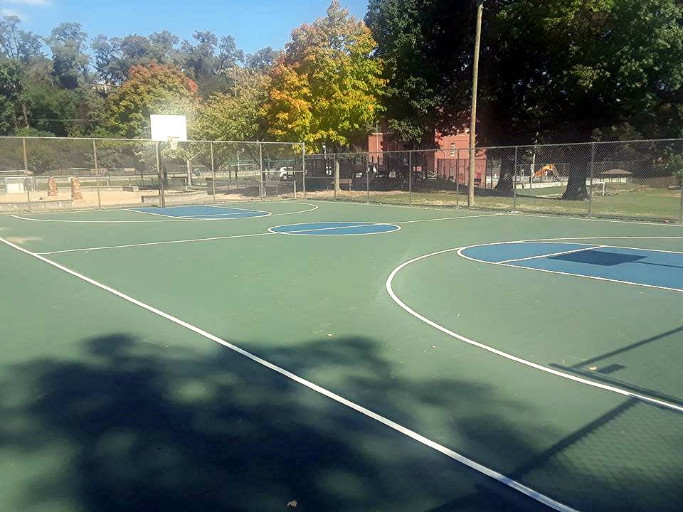 The basketball court at Moore Park - 2018