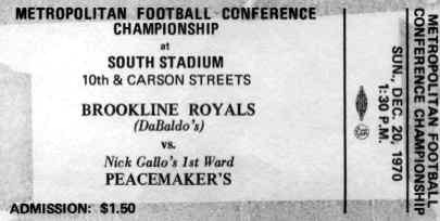 Game ticket for Royals 1970 championship game