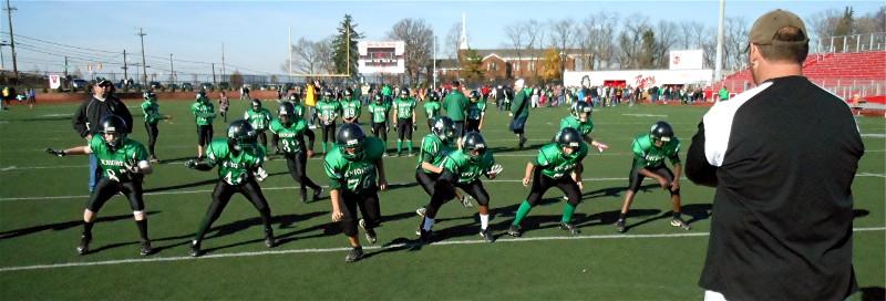 The Knights pre-game warmups.