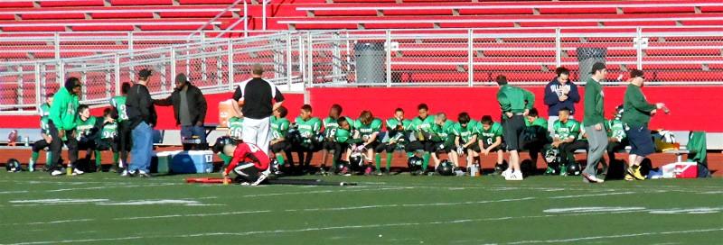 For a while this was a close game.
The Knights led by two at halftime.