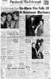 Pittsburgh Sun-Telegraph article - 9/4/52.