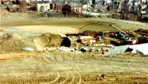 Picture of pool construction.