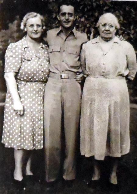 Mary Jo (left) and Frank F. DeBor (center)