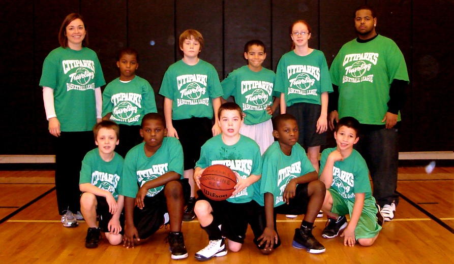 Brookline's 11-Under Citiparks
basketball team - January 2008.